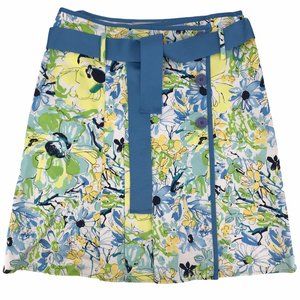 NWT Nine & Company Floral Pleated A Lined Skirt 14